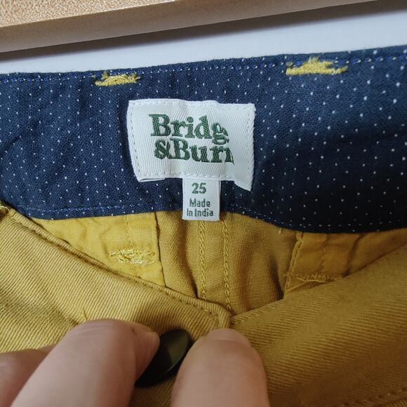 Bridge & Burn Women's Sz 25 Mustard Yellow Market Straight Leg Pants Wheat - Picture 3 of 7